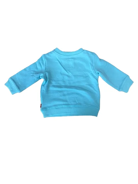 Levi's Kids Lightweight children's sweatshirt in French Terry Batwing 6E9078-E2D pastel turquoise