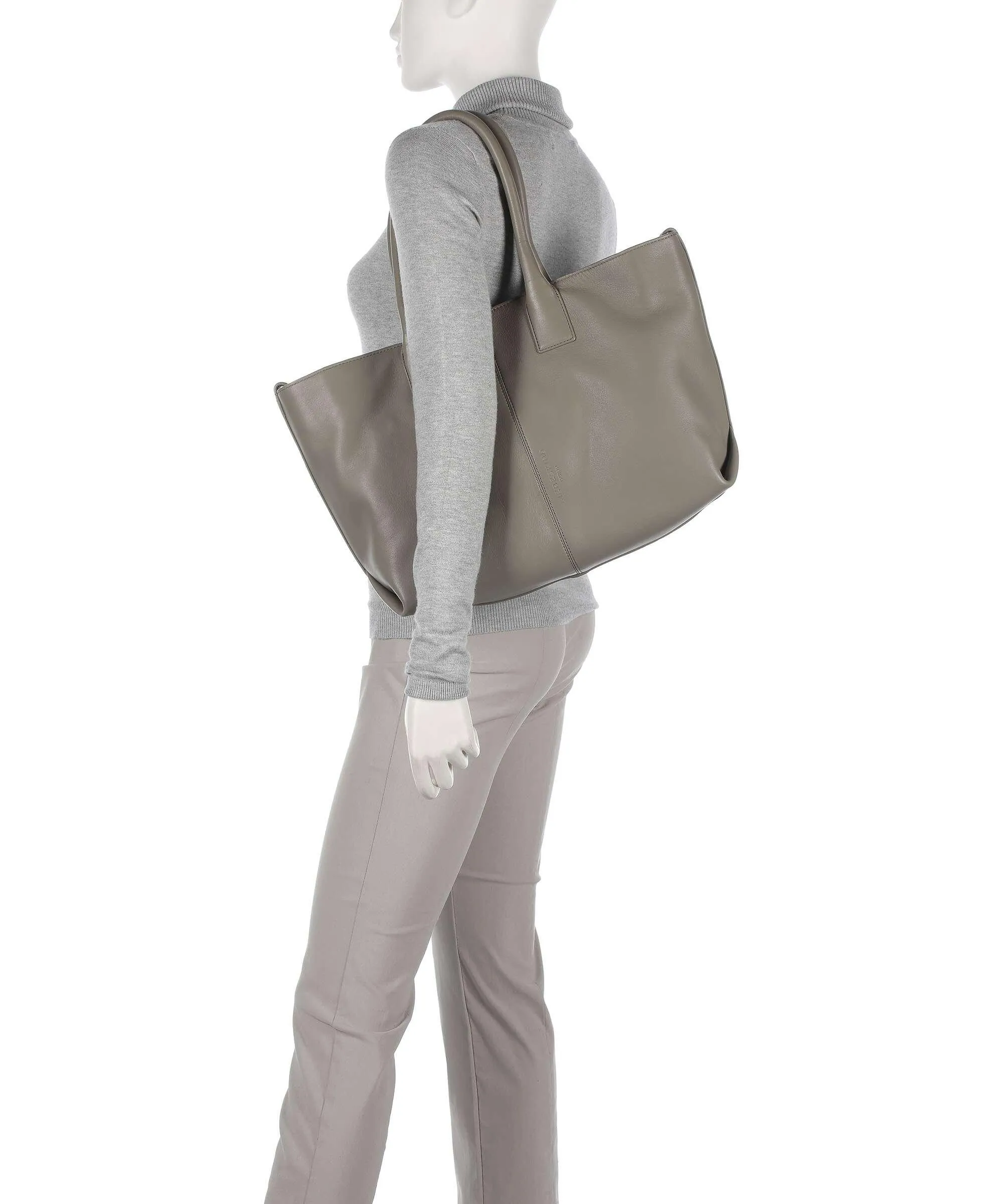  Liebeskind Chelsea Kodiaq Sheep M Borsa shopper pelle a grana fine grigio  