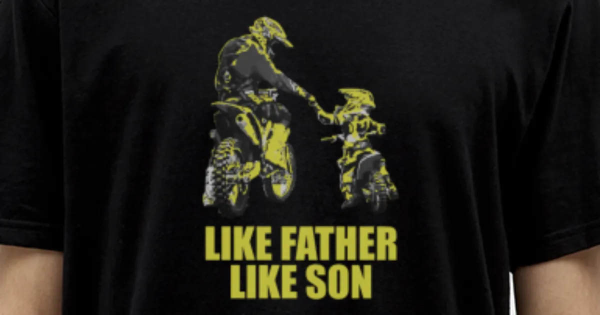 'Like Father Like Son Motocross Motocross Papà Motoc' Maglietta uomo 