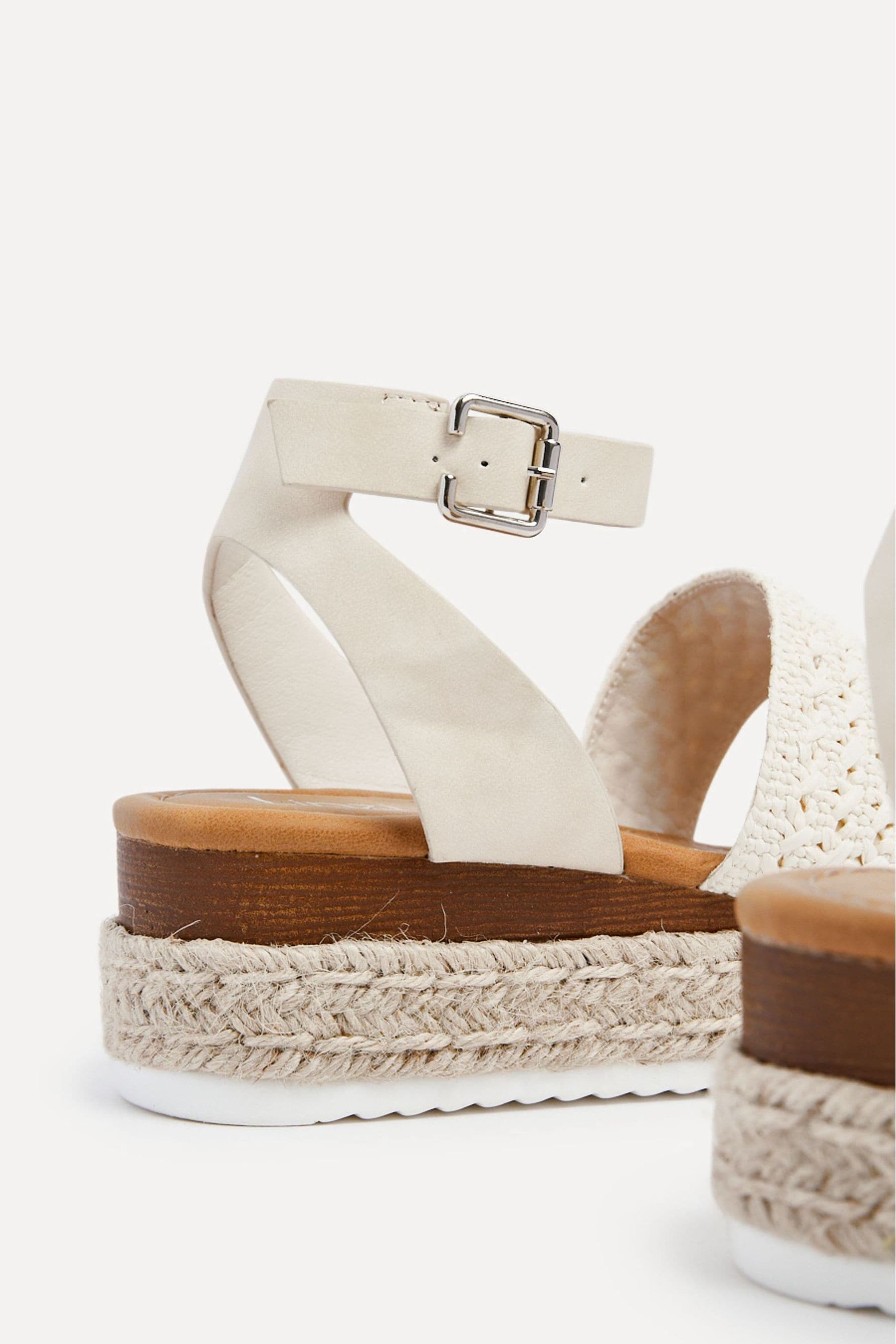 Linzi - Daria - Zeppe con zeppa e zeppa con zeppa e due cinturini stile espadrillas