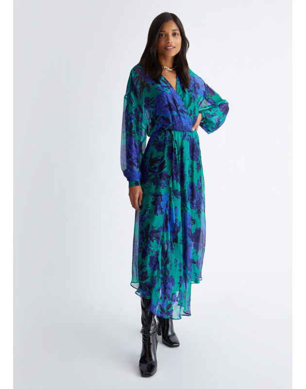 LIU JO - Vestito floreale in misto seta