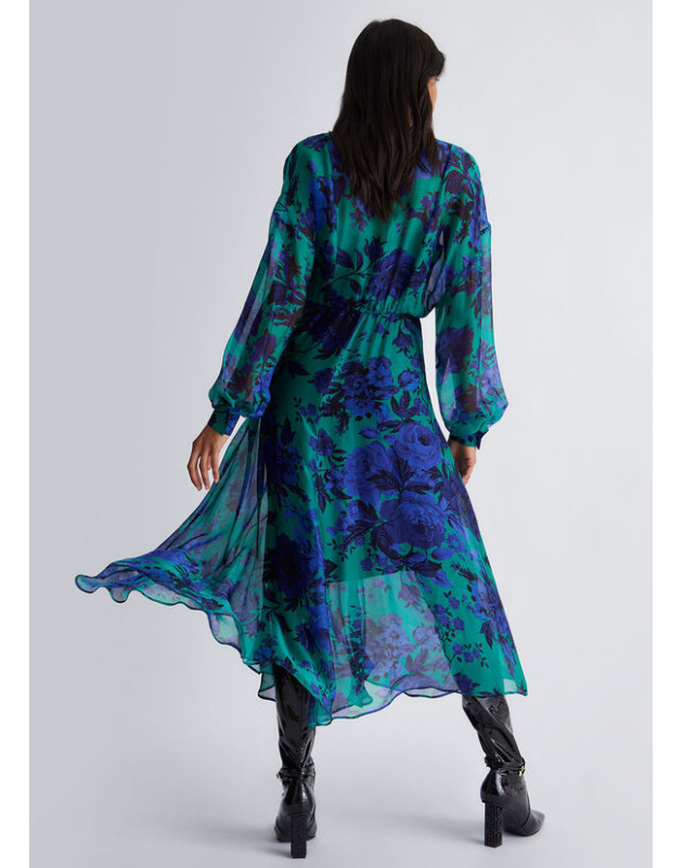 LIU JO - Vestito floreale in misto seta