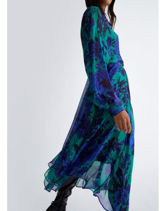 LIU JO - Vestito floreale in misto seta