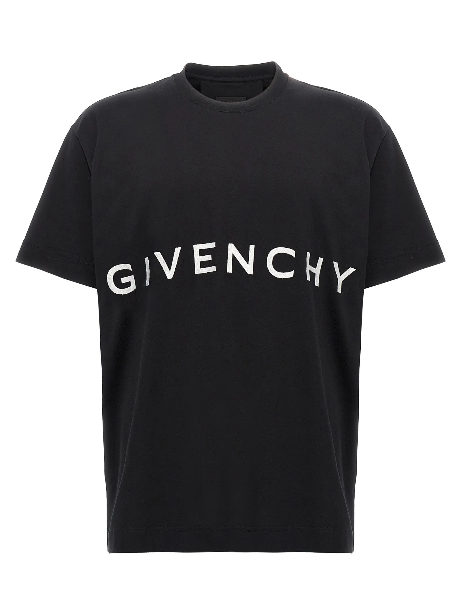 Logo Embroidery T Shirt Bianco/Nero