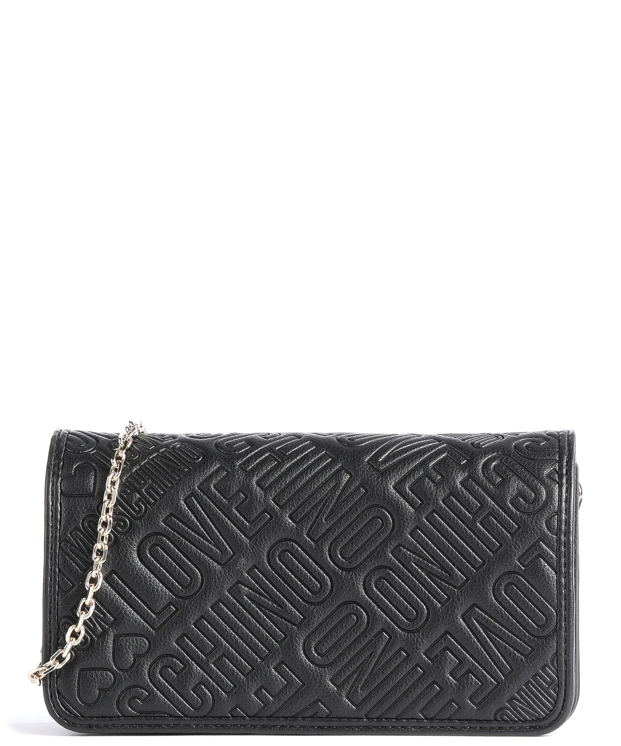  Love Moschino Embossment Borsa a tracolla pelle sintetica nero  