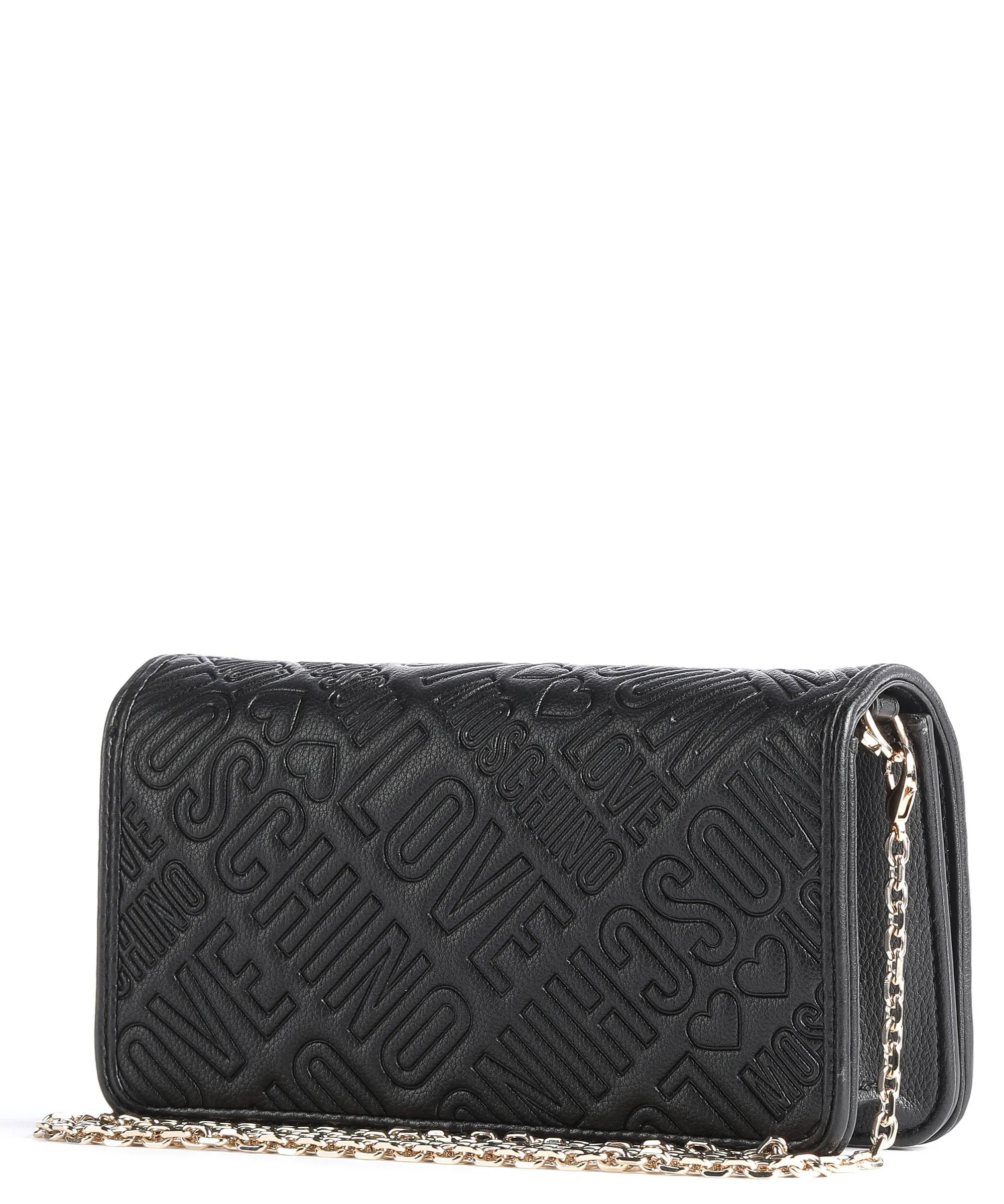  Love Moschino Embossment Borsa a tracolla pelle sintetica nero  