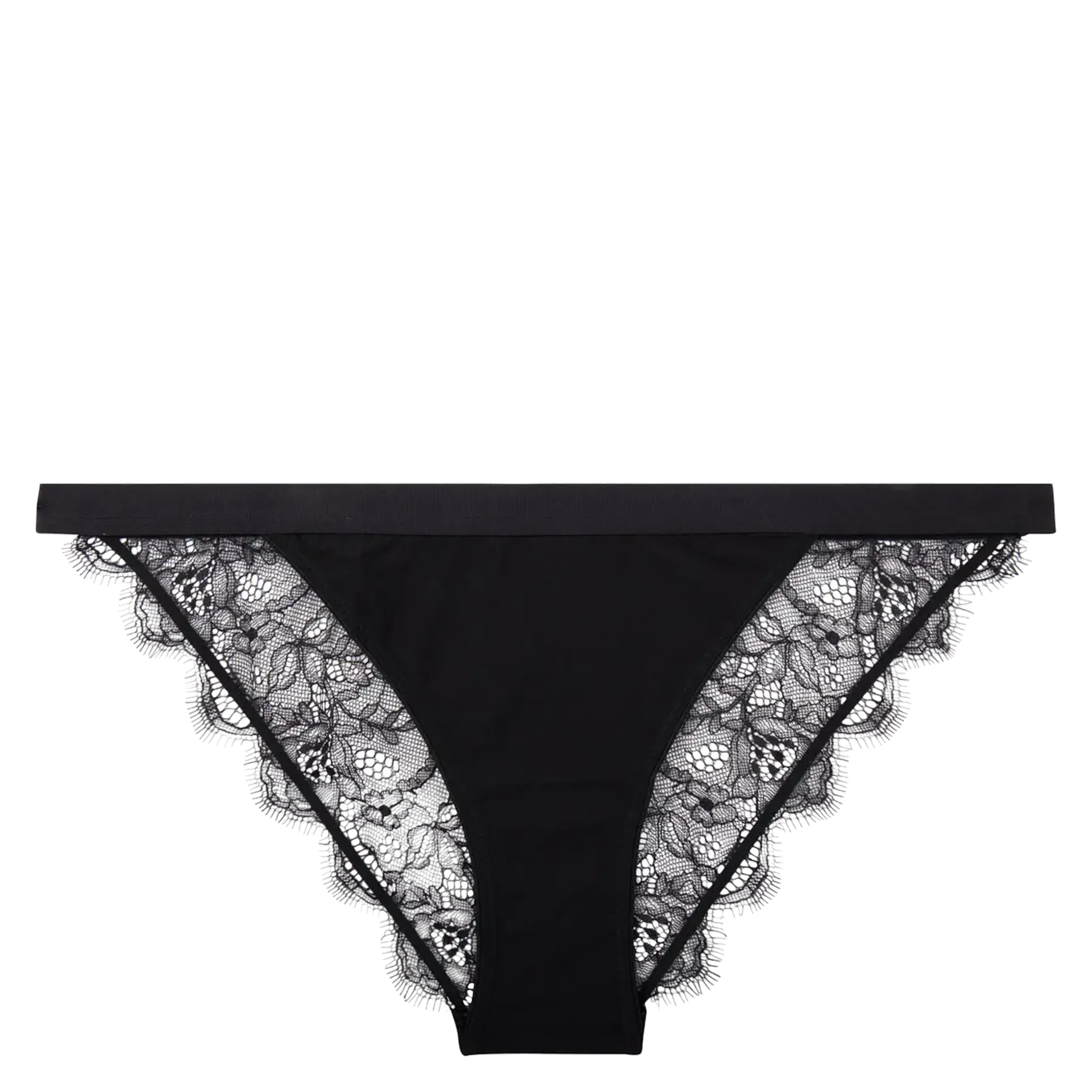  LOVE STORIES   WILD ROSE - Culotte sgambata con pizzo sul retro Wild Rose | Nero