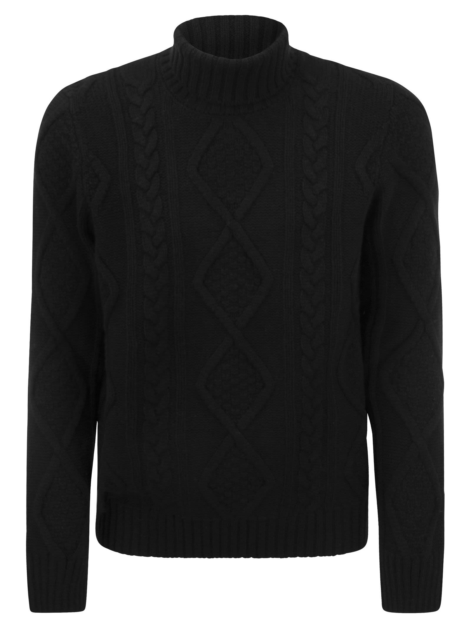 Maglione a collo alto in lana