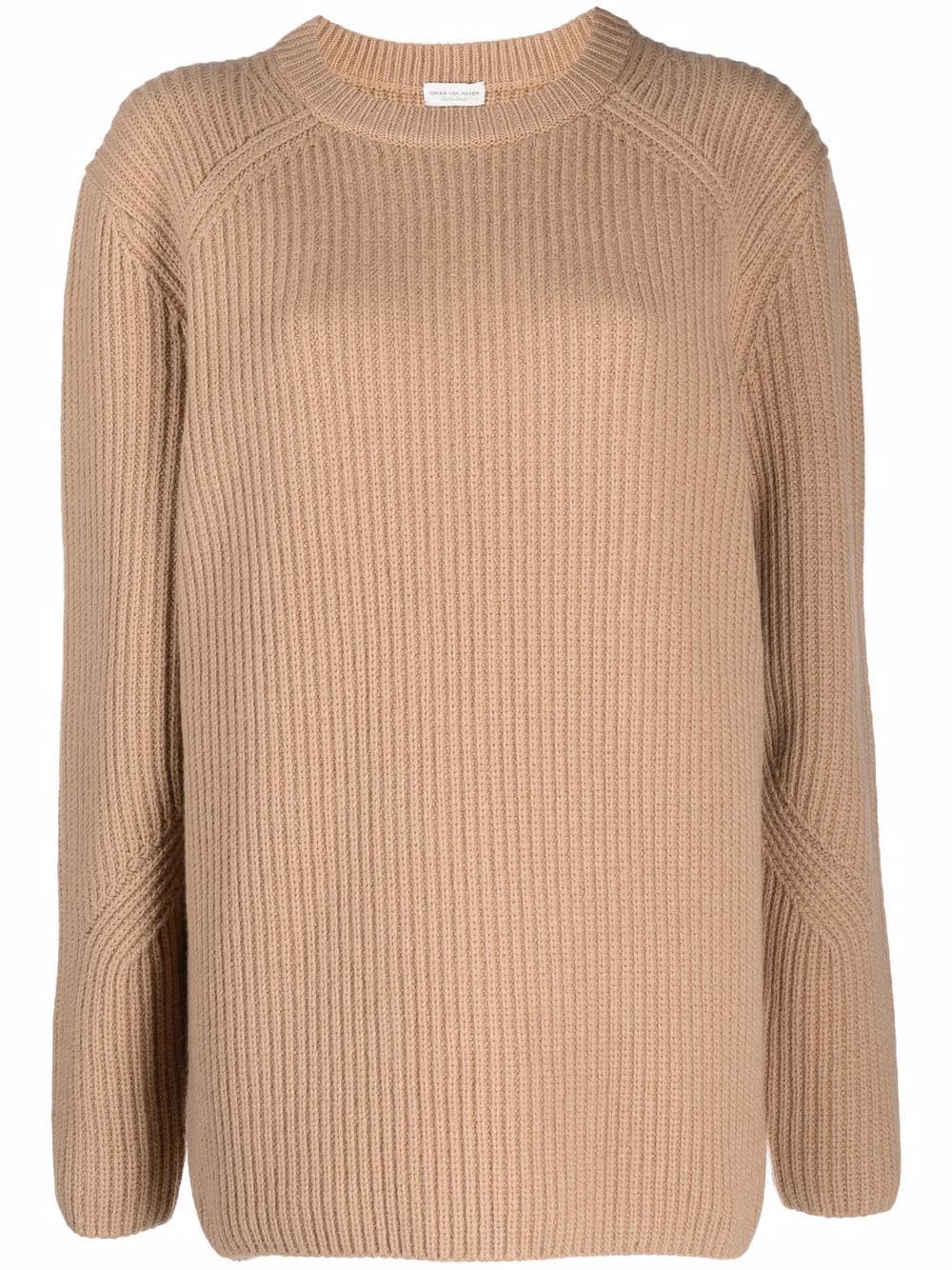 maglione a coste girocollo