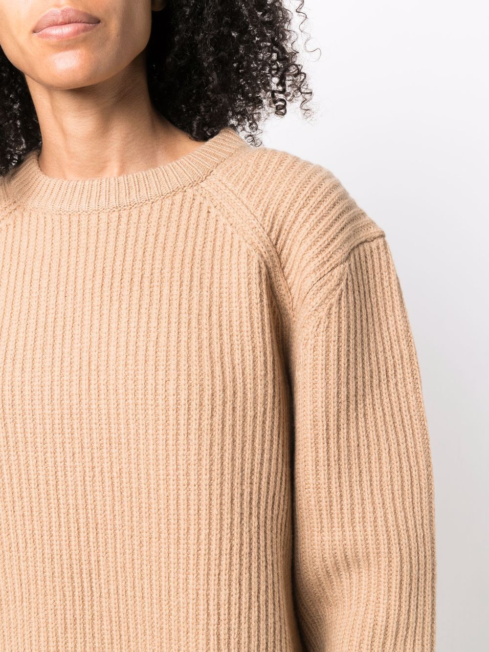 maglione a coste girocollo