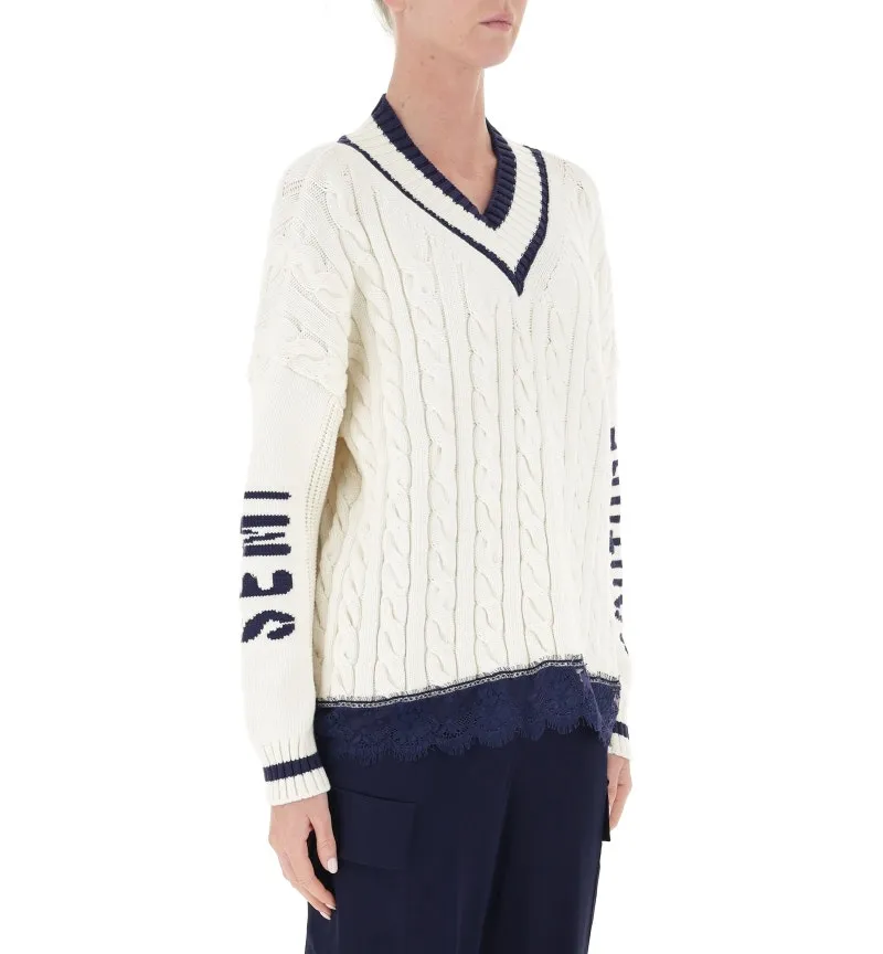Maglione a trecce