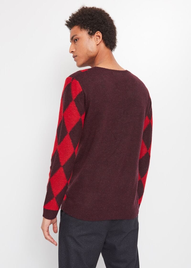 Maglione con motivo a rombi