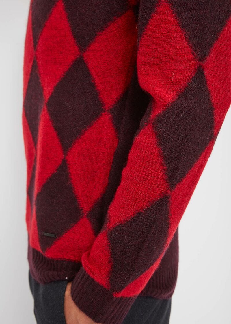 Maglione con motivo a rombi
