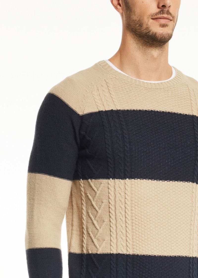 Maglione con motivo color block