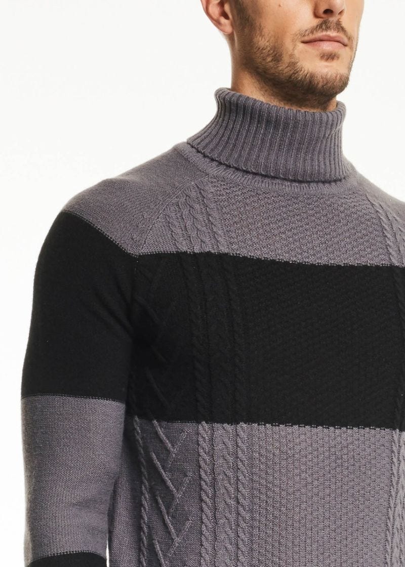 Maglione dolcevita con maniche raglan