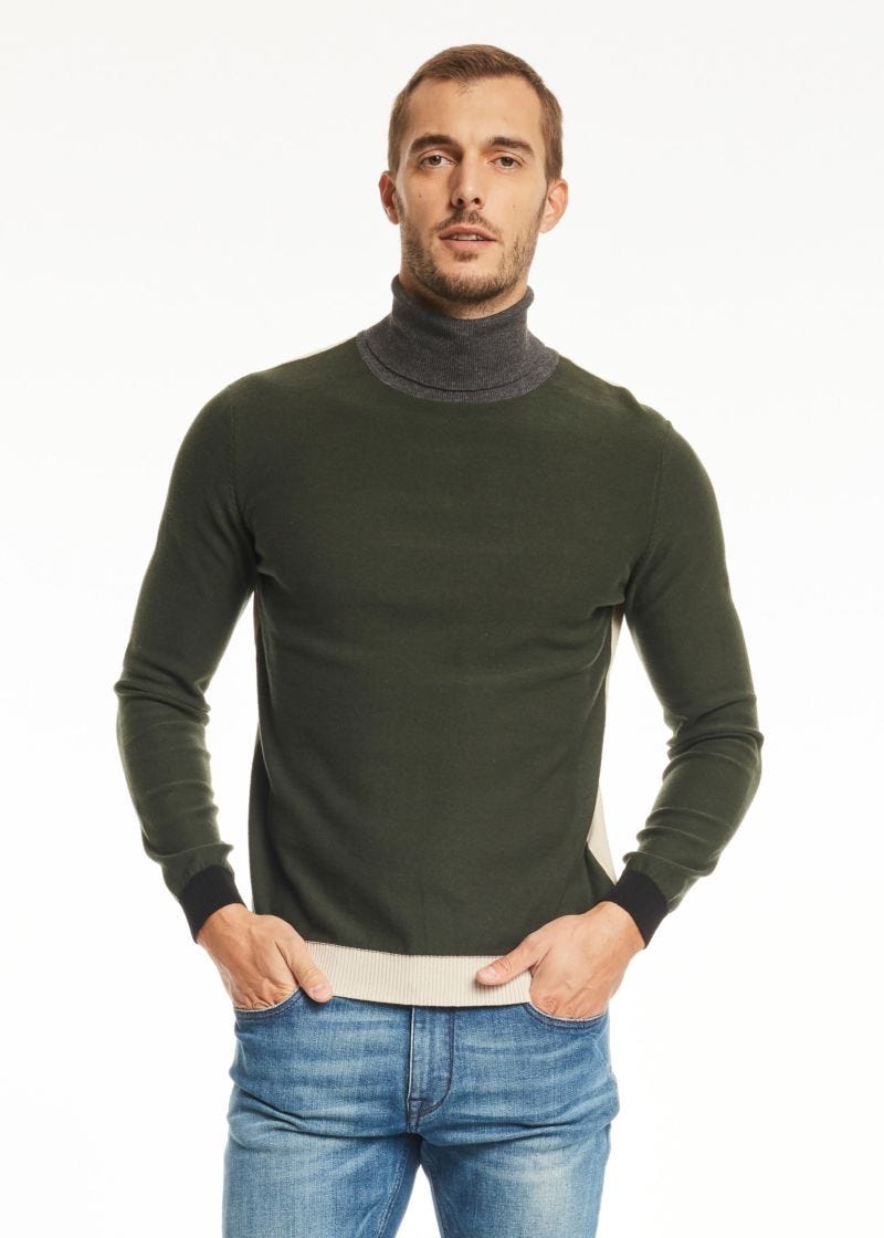 Maglione dolcevita in cotone