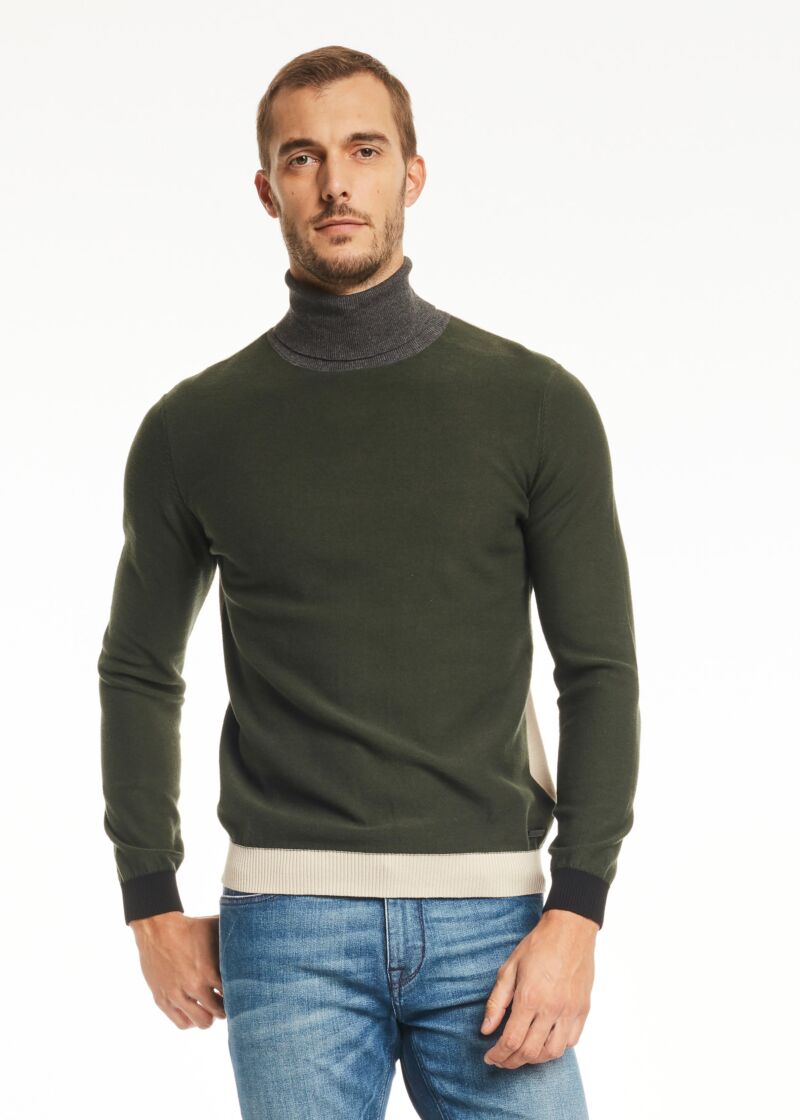 Maglione dolcevita in cotone