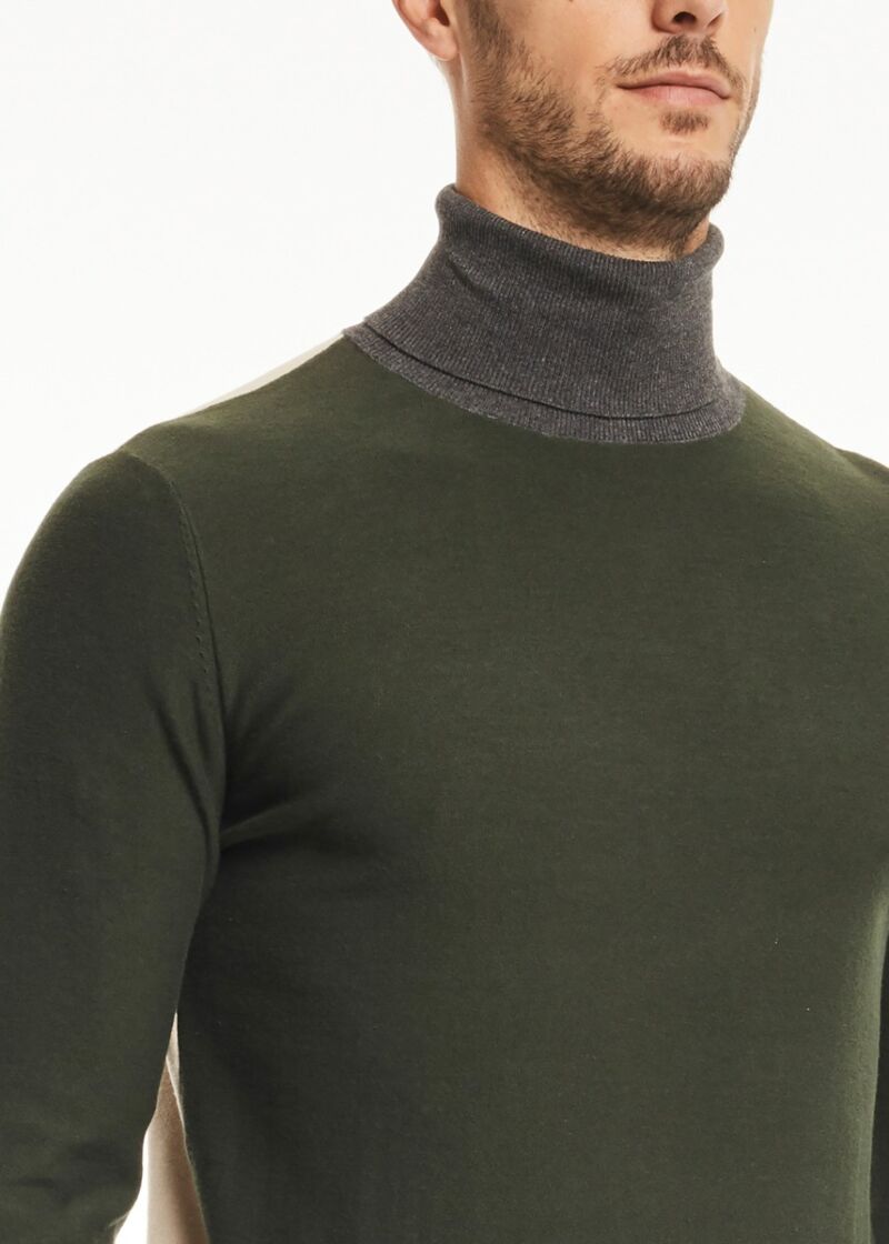 Maglione dolcevita in cotone
