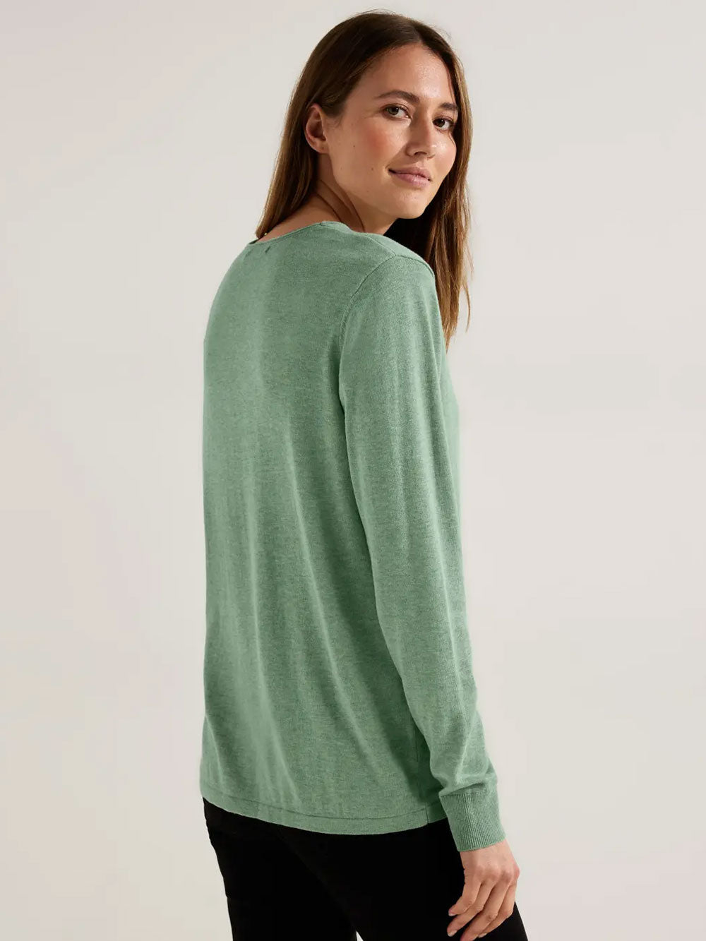 Maglione Donna maglia fine verde