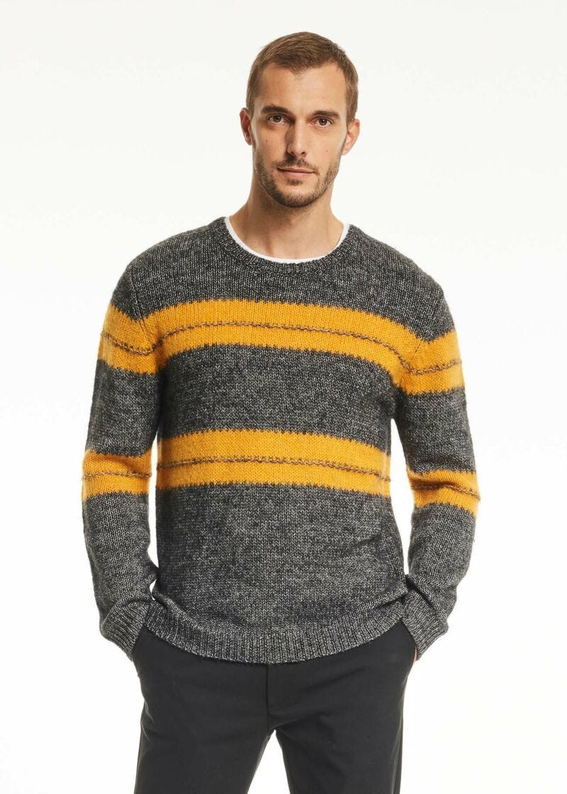 Maglione in lana e cotone