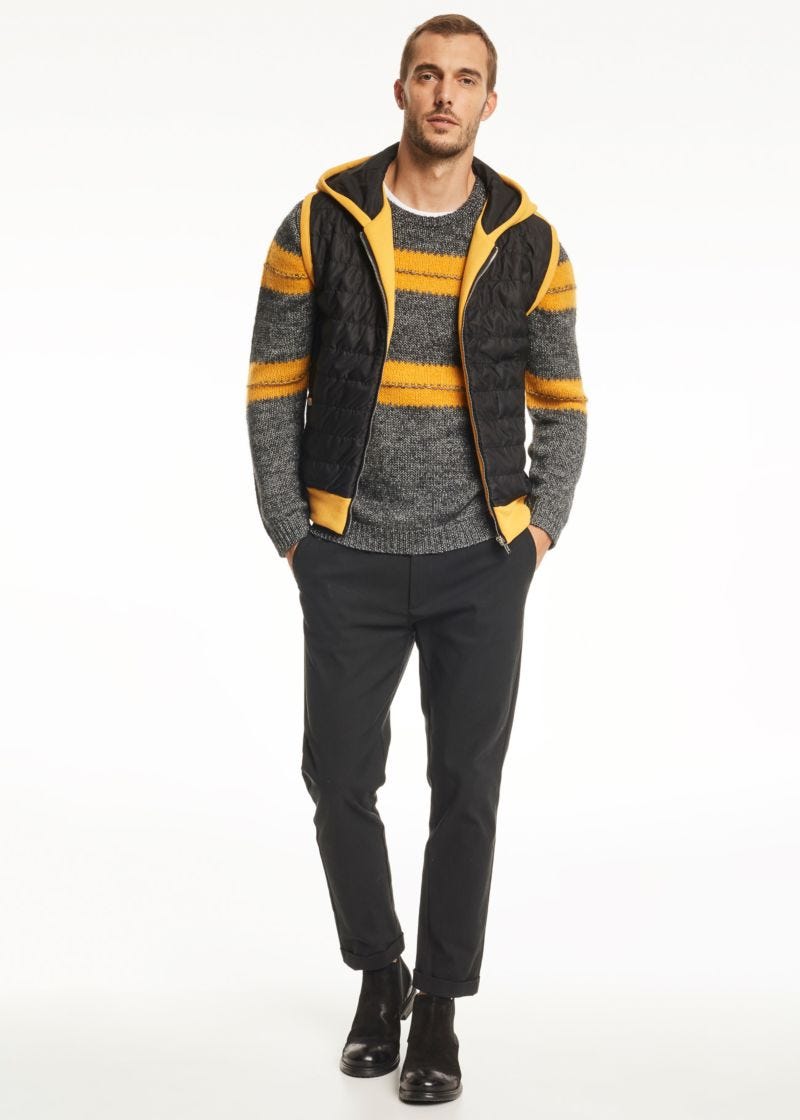 Maglione in lana e cotone