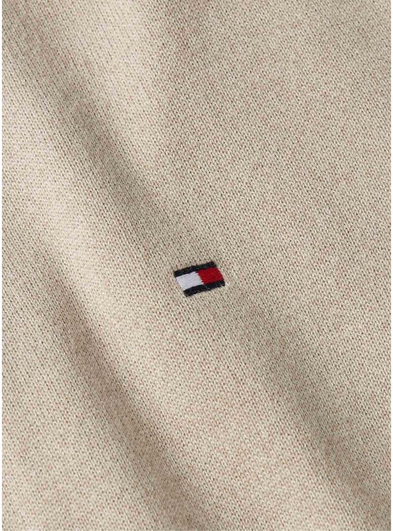 Maglione Tommy Hilfiger Mouline Beige per Uomo