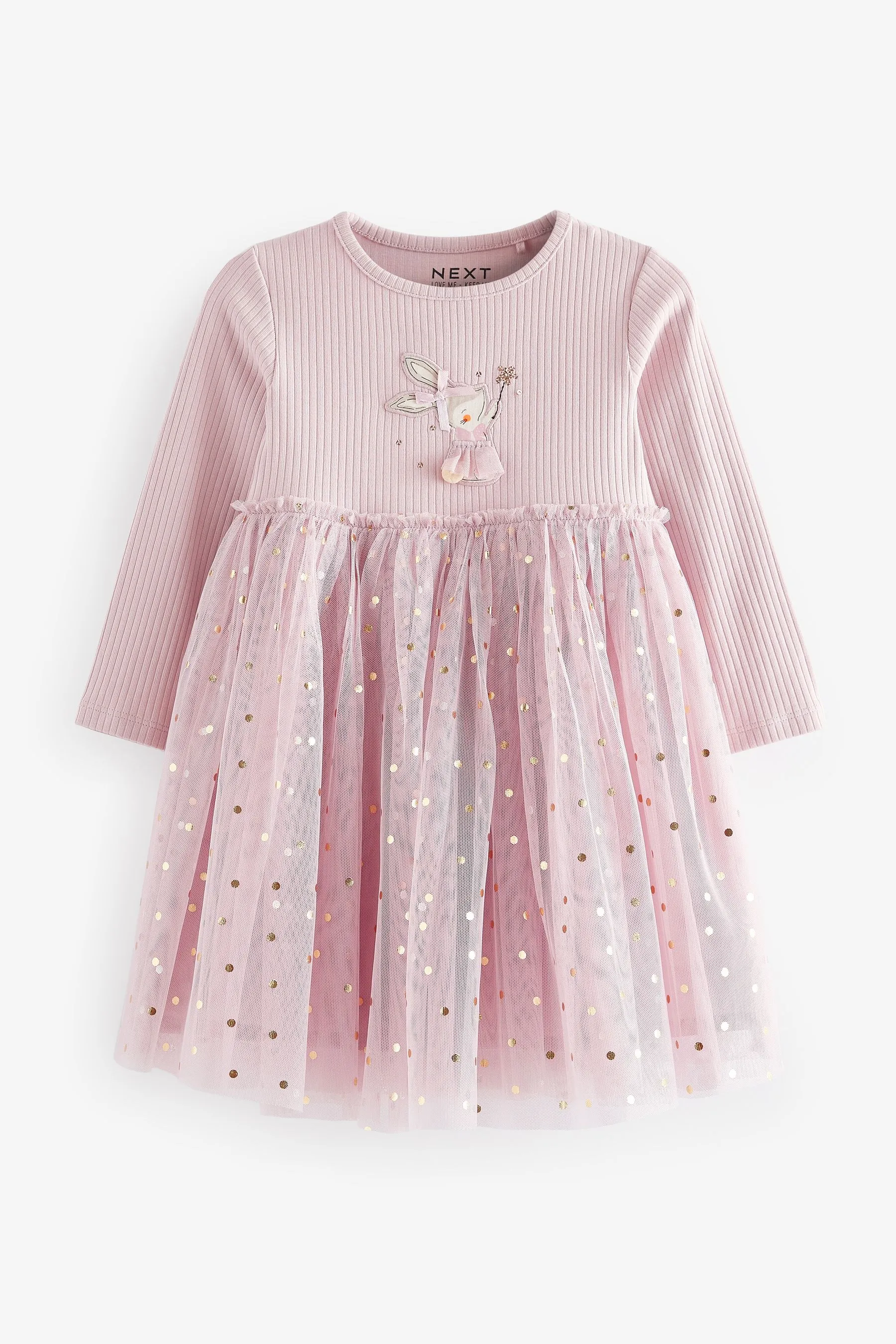 Manica Lunga Mesh Vestito (3mesi -7anni)    