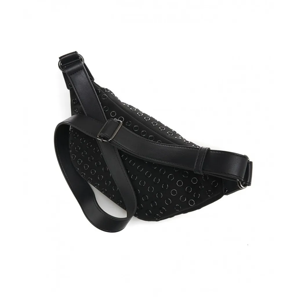 Marsupio con rivetti nero