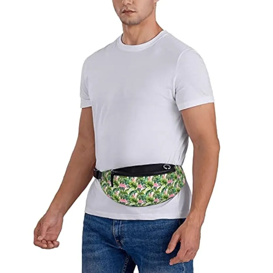 Marsupio da escursionismo Foglie tropicali Flamingo Summer Crossbody Marsupio Marsupio leggero 159693913