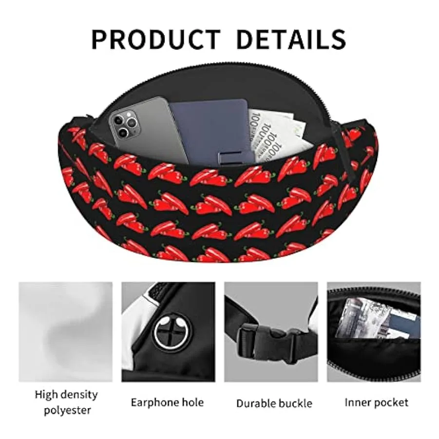 Marsupio da escursionismo Funny Chili Red Peppers Marsupio a tracolla vegano Marsupio leggero 228772490