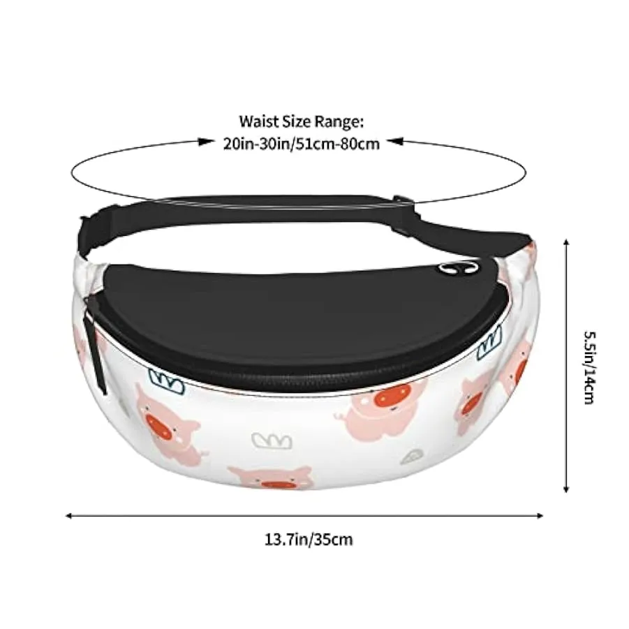 Marsupio da escursionismo Marsupio leggero a tracolla Kawaii con maialino rosa carino 171357465