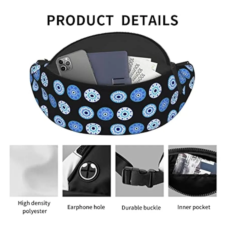 Marsupio da trekking Evil Eye Marsupio a tracolla blu nero Marsupio leggero 196348650