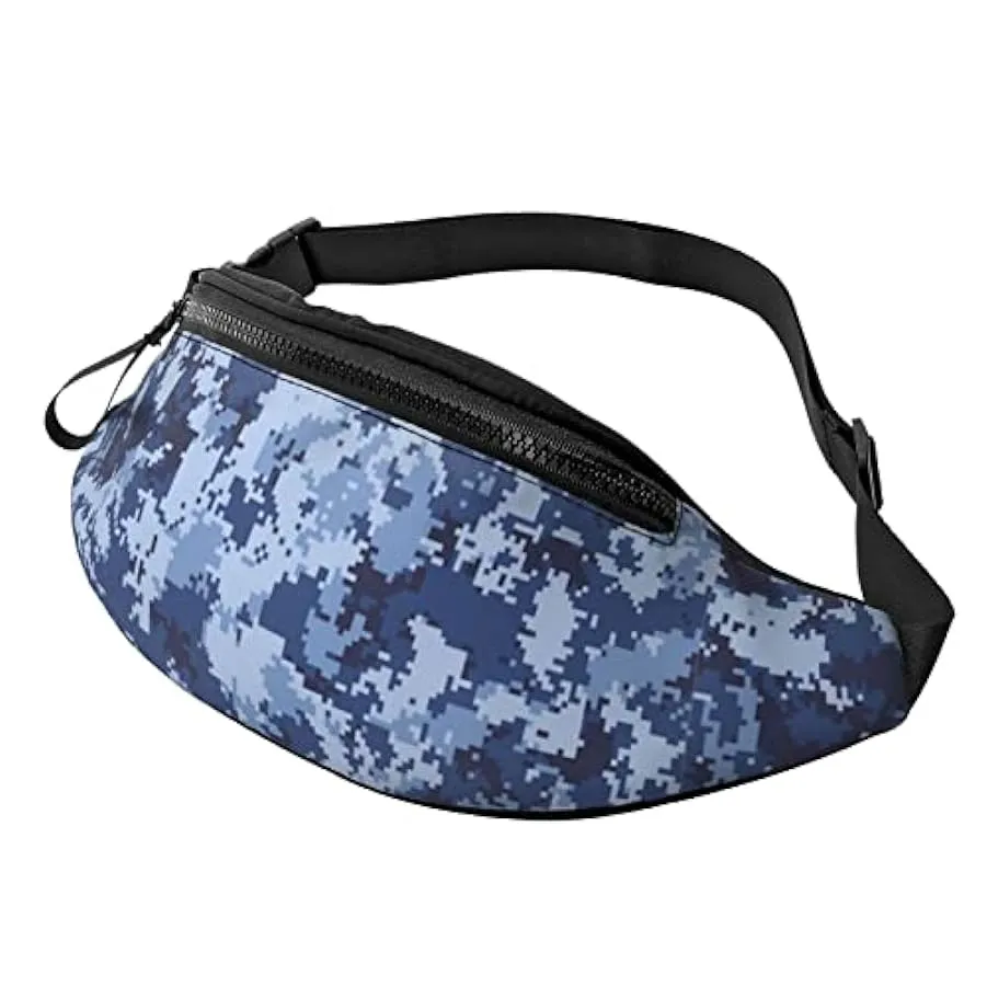 Marsupio mimetico blu navy Marsupio a tracolla per uomo donna. Marsupio per viaggi,passeggiate,corsa,escursionismo,pesca. 174821
