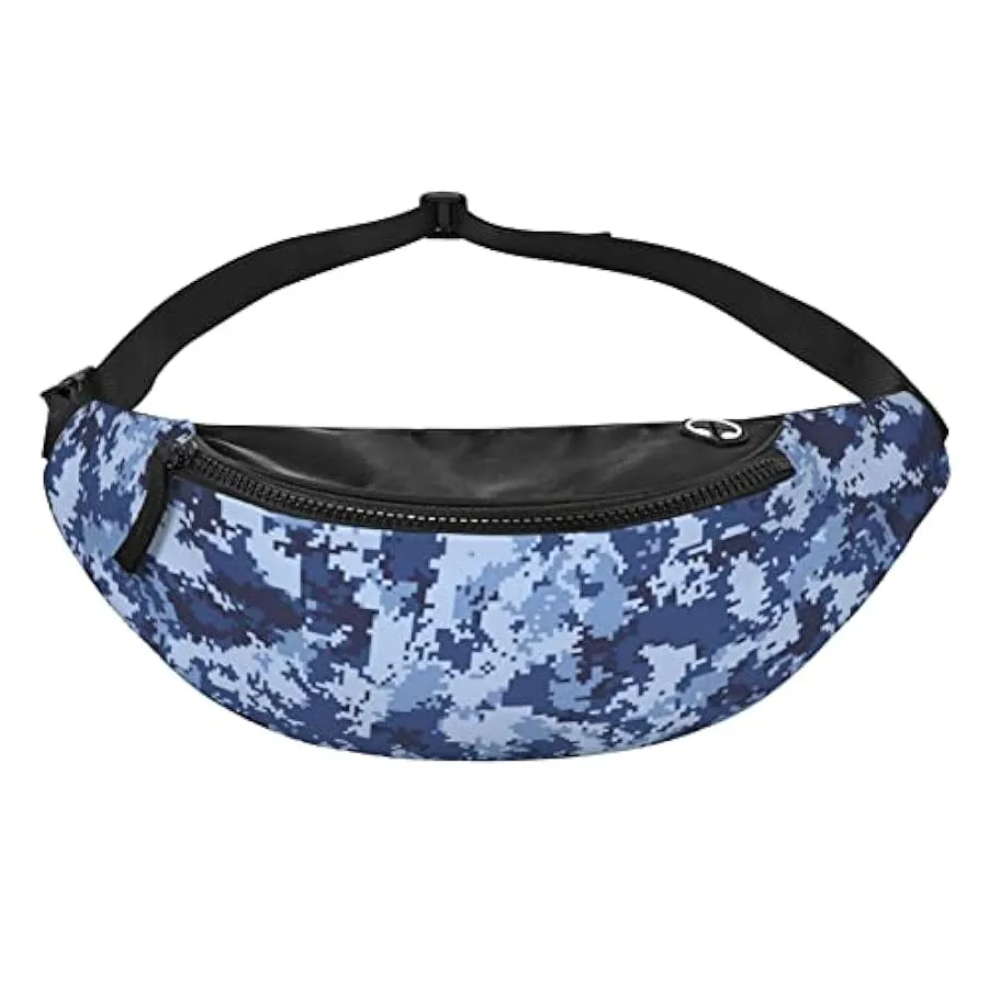 Marsupio mimetico blu navy Marsupio a tracolla per uomo donna. Marsupio per viaggi,passeggiate,corsa,escursionismo,pesca. 174821