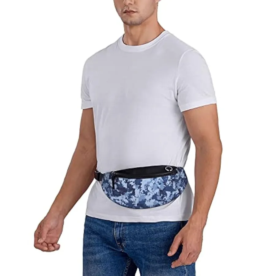 Marsupio mimetico blu navy Marsupio a tracolla per uomo donna. Marsupio per viaggi,passeggiate,corsa,escursionismo,pesca. 174821