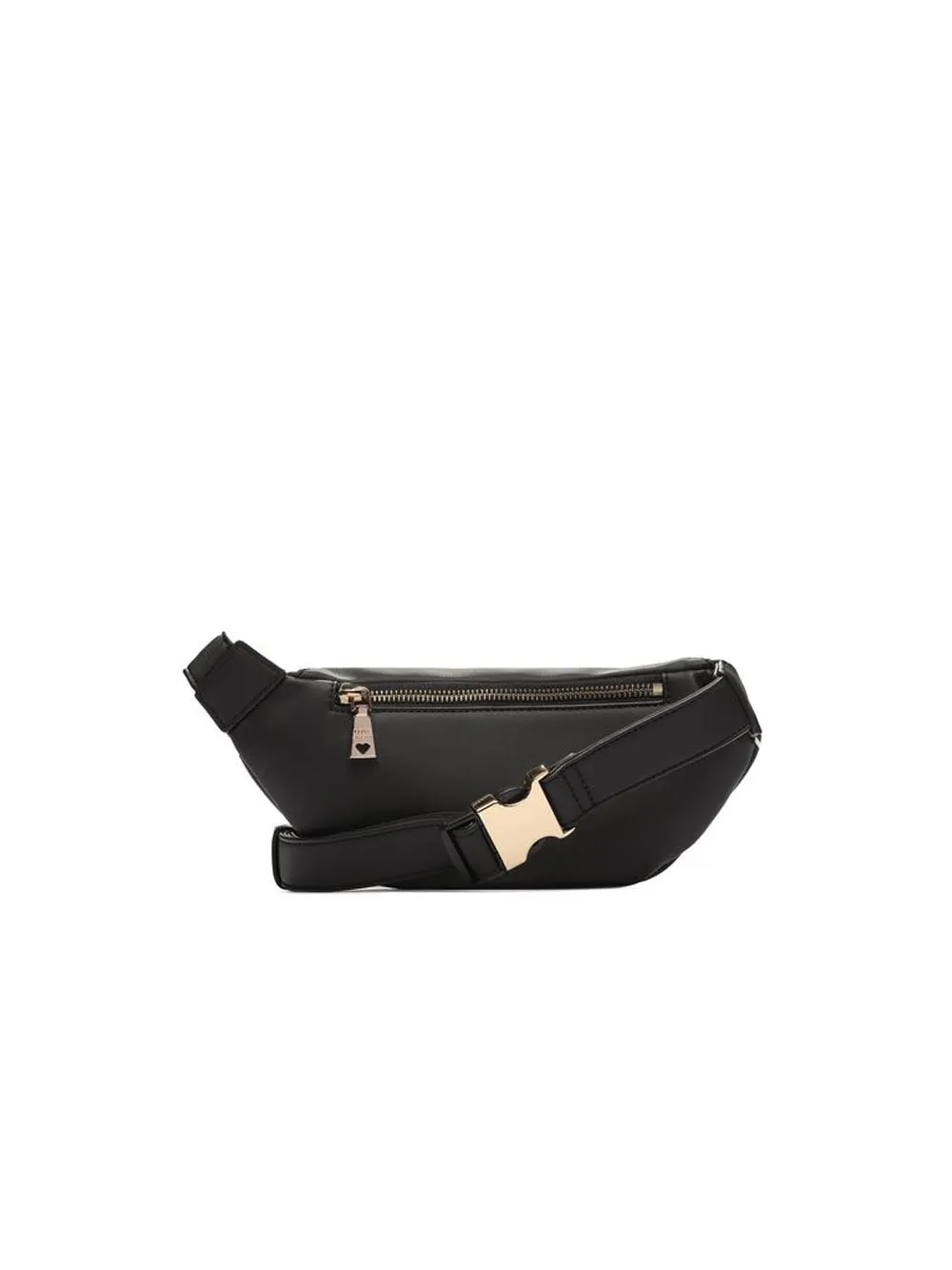 Marsupio Pu - Nero + Print Logo Bianco