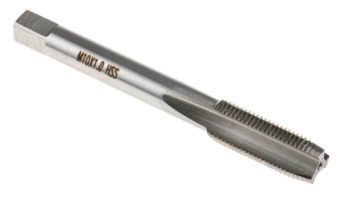 Maschio per filettatura RS PRO in HSS, M10, pezzi, passo Metrico fine 1mm