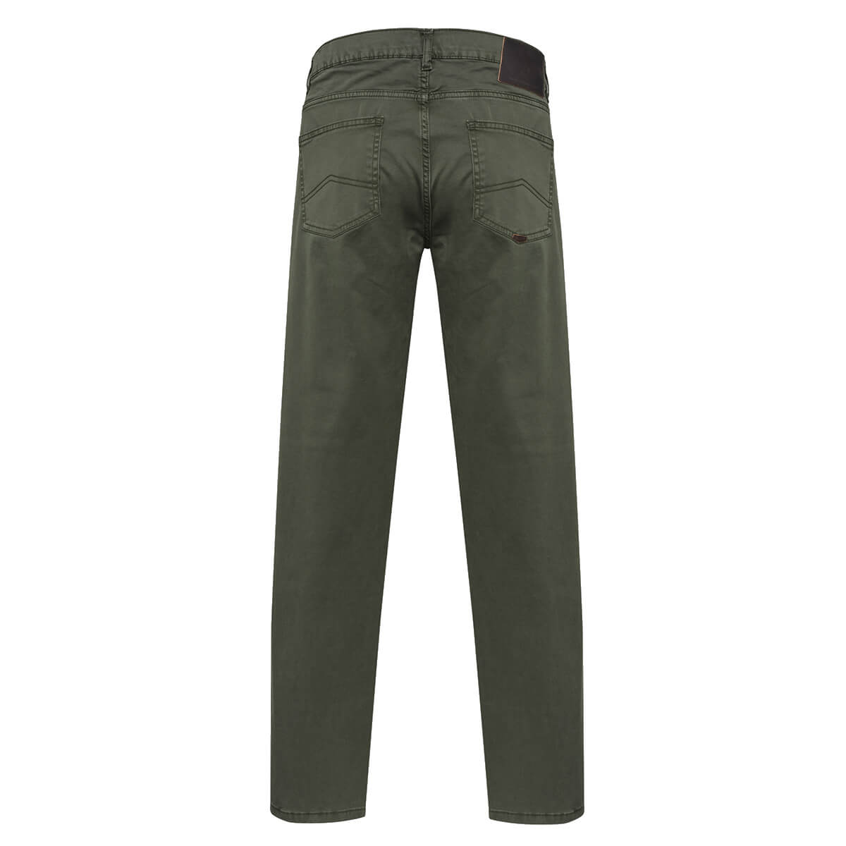MCS pantaloni 5 tasche uomo slim fit colore muschio scuro