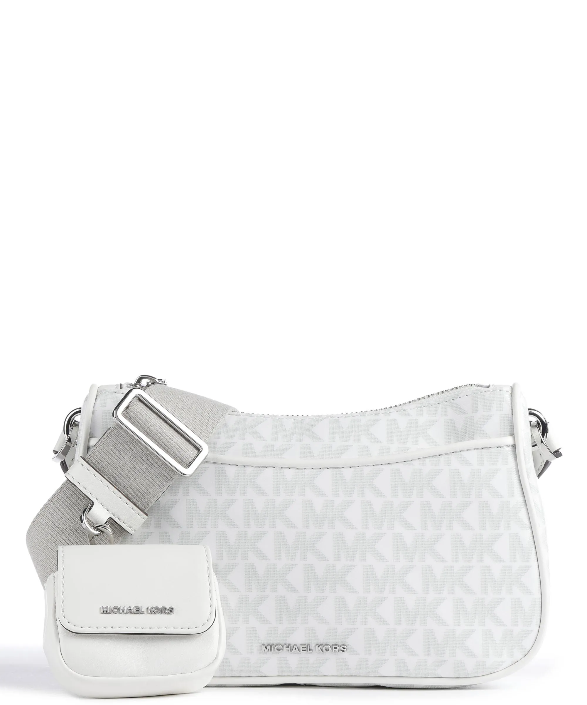  Michael Kors Jet Set Borsa a tracolla plastica, cotone bianco  