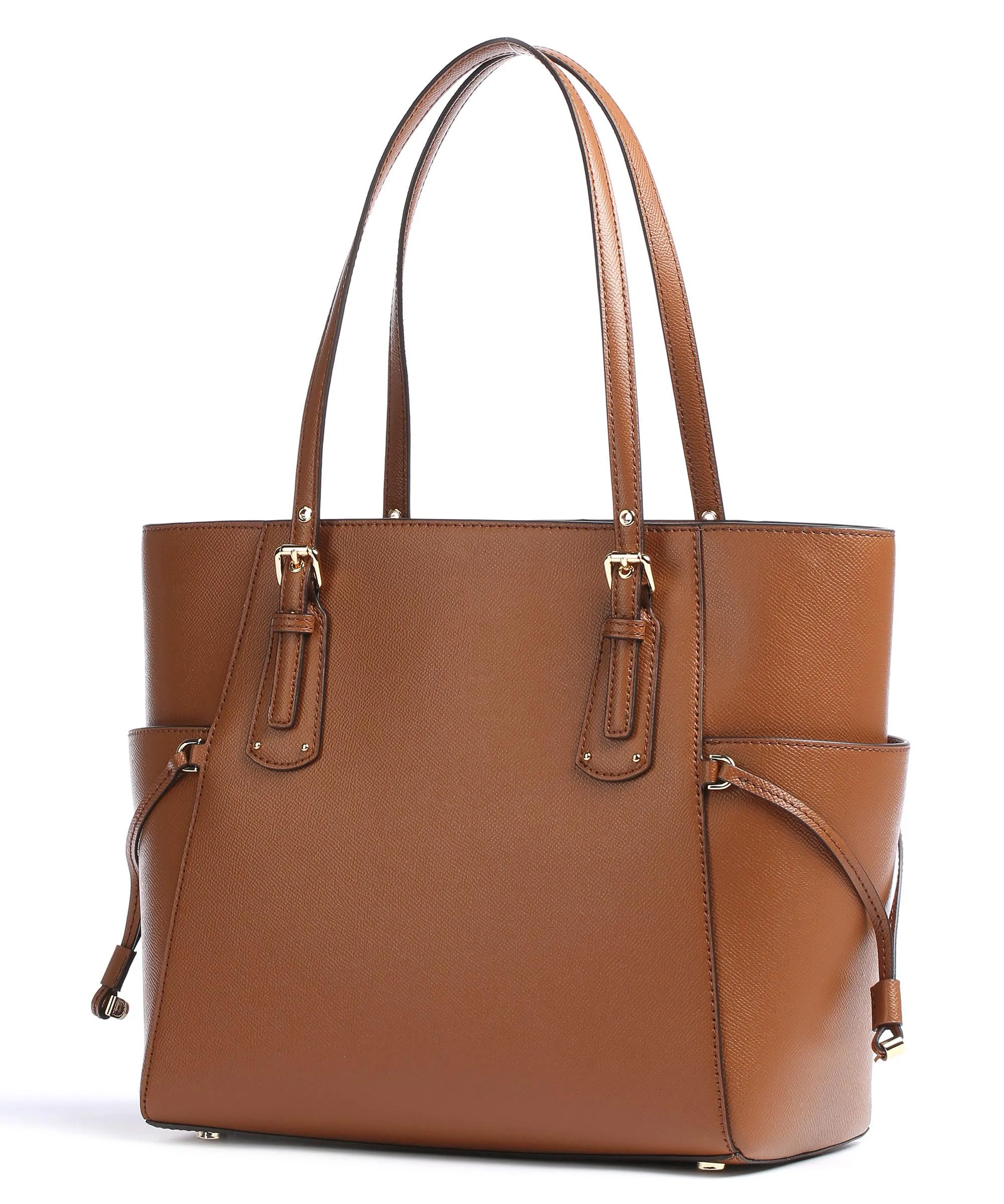  Michael Kors Voyager Borsa shopper 13″ pelle di vacchetta grana marrone  