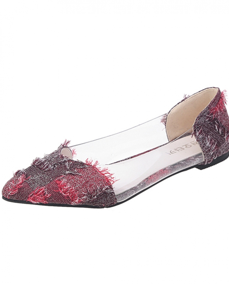 Mocassini da donna Scarpe di stoffa Slip On Flats Scarpe a punta Shallow Single Office Lady Espadrillas Wave Point Zapatos Flats