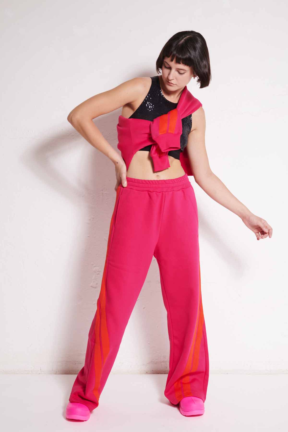 MSGM Pantalone di felpa over a palazzo