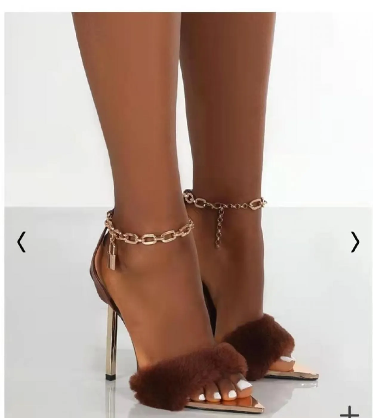 New Summer Rome Fashion Furry Crosstied Women Pumps 2022 11cm Thin High Heel Laceup Dress Party Ladies Sandali da donna