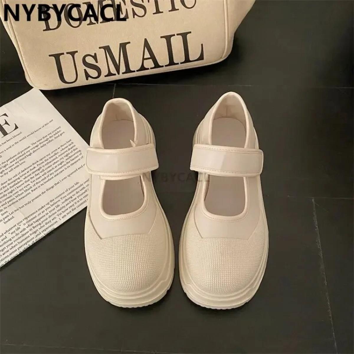 Nuove espadrillas da donna in stile francese con gancio e piattaforma casual, scarpe vintage per ragazze nere quotidiane