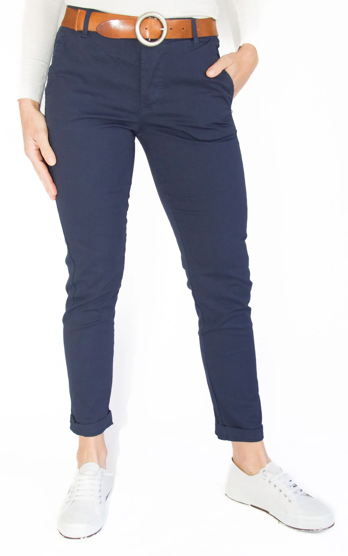 Off-On – pantalone chino – blu
