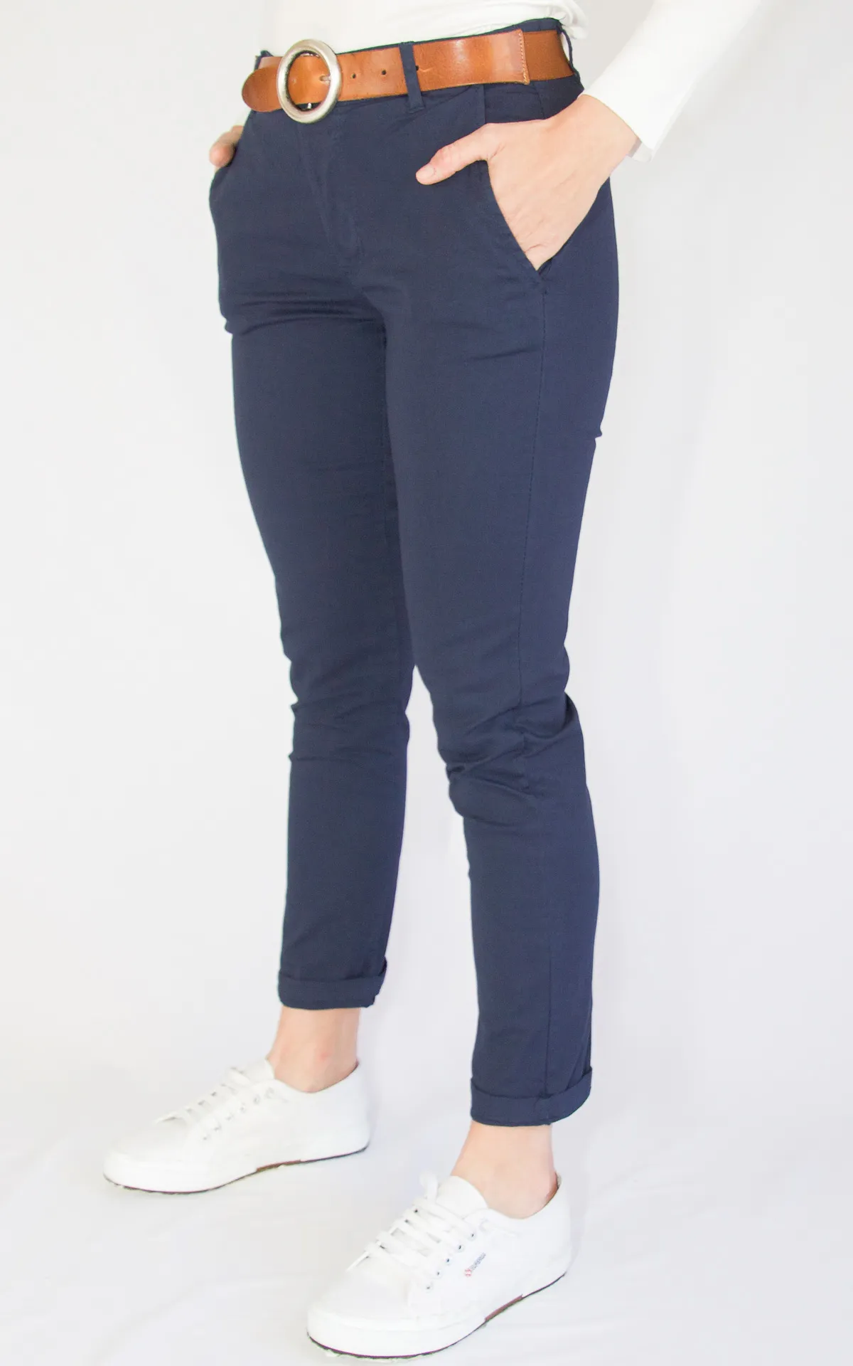 Off-On – pantalone chino – blu