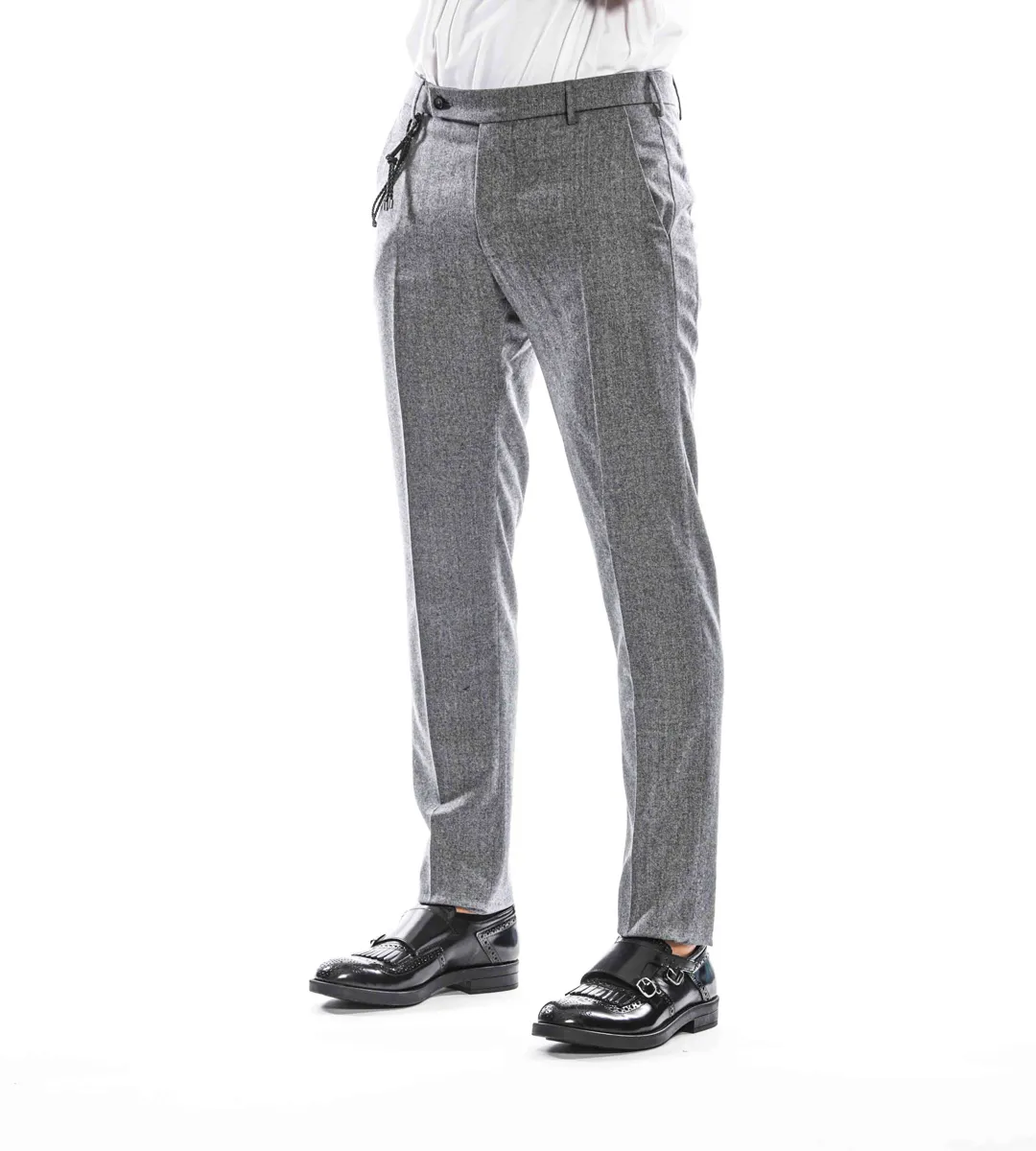 Pantalone in flanella di lana REDA grigio chiaro | BERWICH