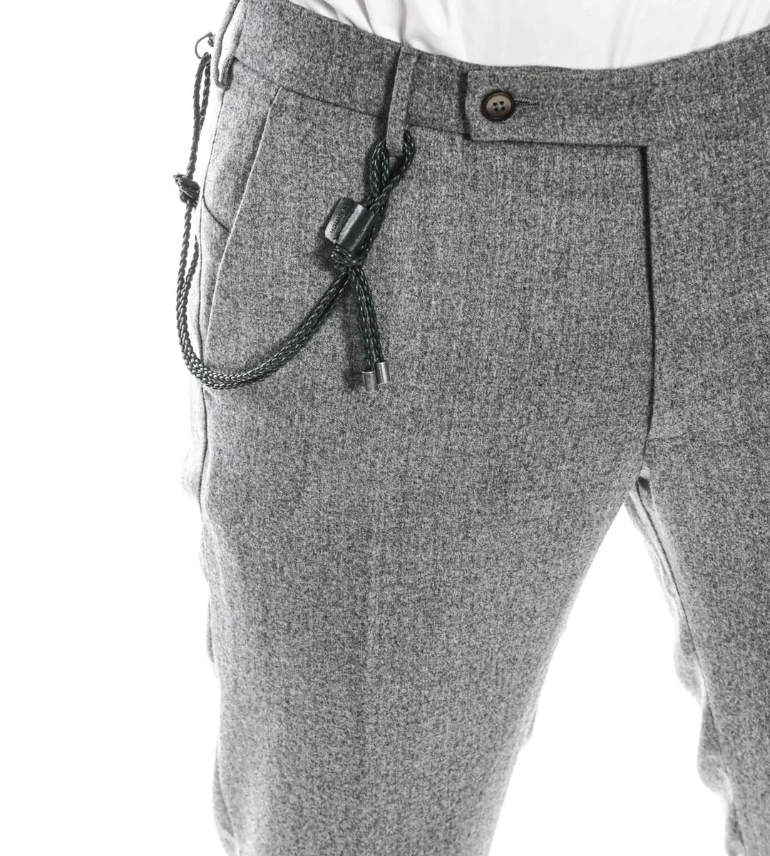 Pantalone in flanella di lana REDA grigio chiaro | BERWICH