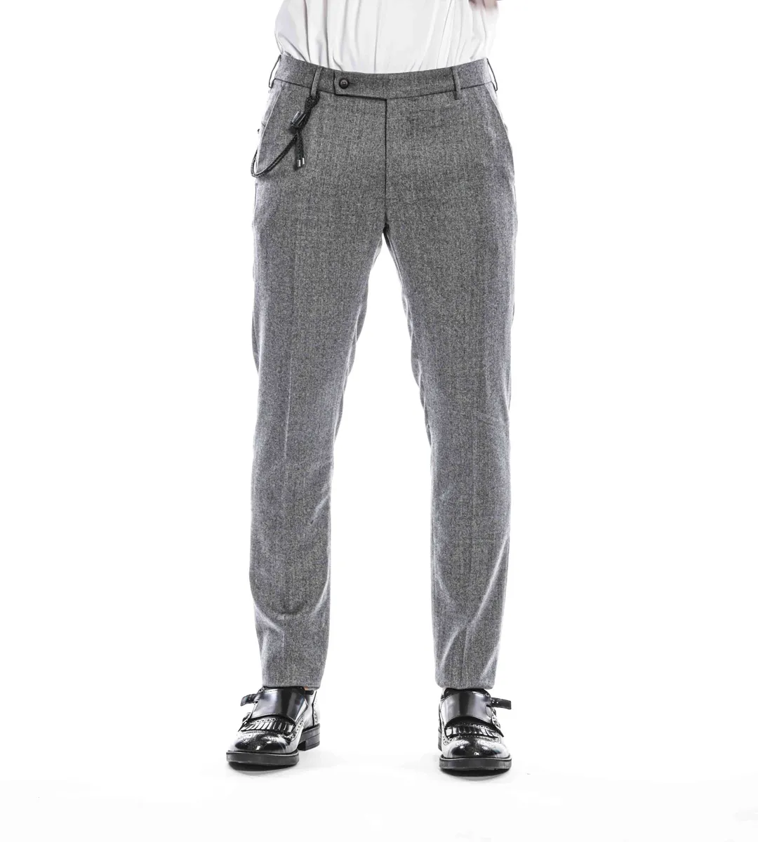 Pantalone in flanella di lana REDA grigio chiaro | BERWICH