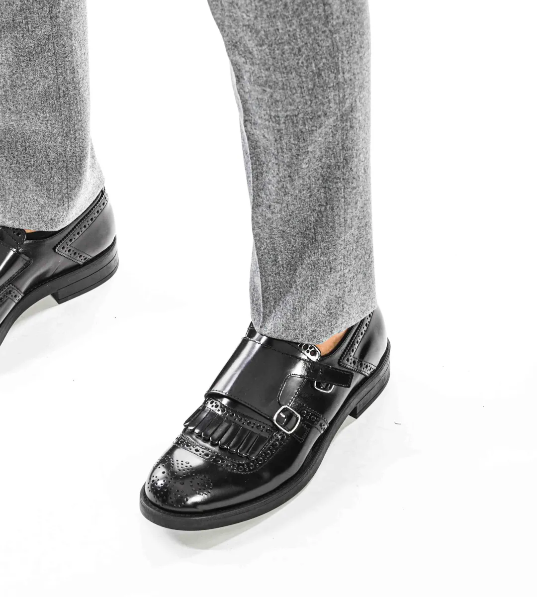 Pantalone in flanella di lana REDA grigio chiaro | BERWICH